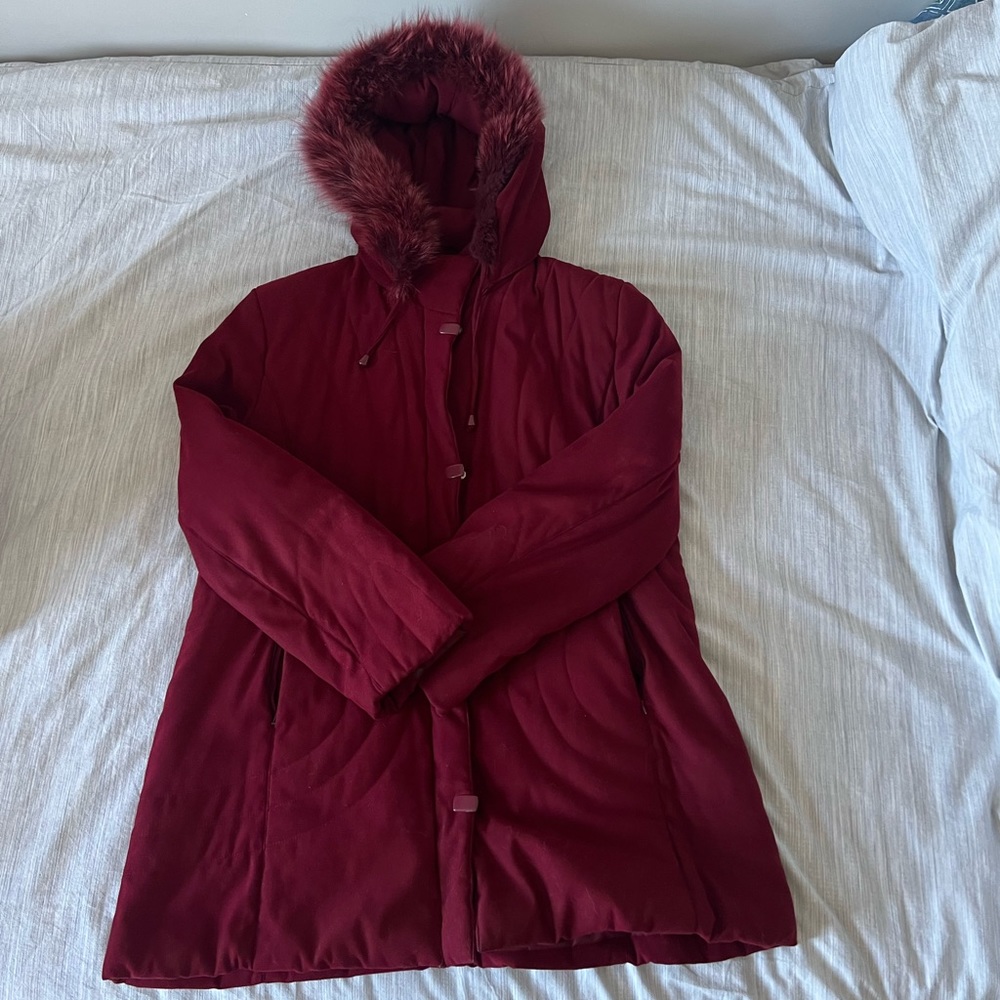 Long red Sequence jacket